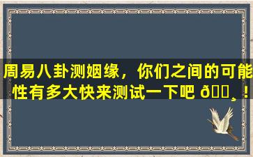 周易八卦测姻缘，你们之间的可能性有多大快来测试一下吧 🕸 ！